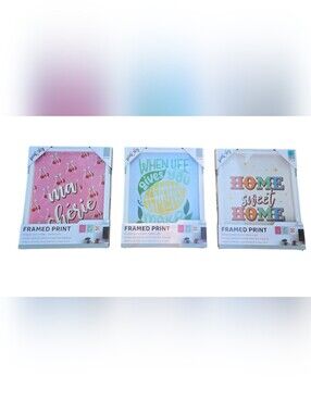 Pink Sky - Set of 3-11x14 Framed Prints/ Wall Decor. They're Interchangable!
